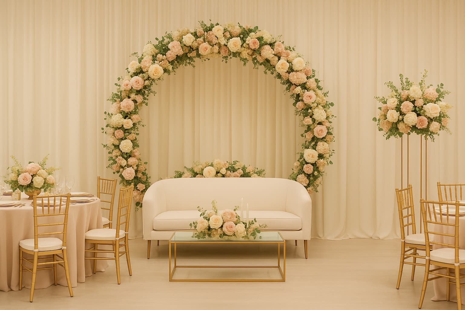 Elegant Ivory Decors table setting